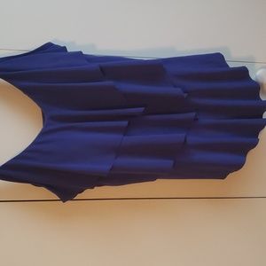 Magicsuit Tankini Rita Solid Top Blue Size 12 Triple Layer Fabric Tummy Control